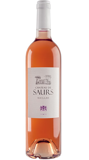 bouteille de vin rosé du chateau de saurs